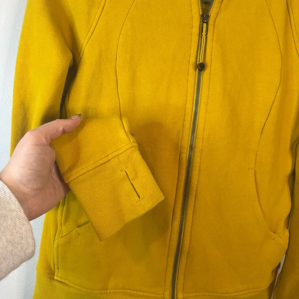 Lululemon Scuba Full Zip Yellow Size 10 - Picture 7 of 7